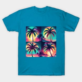 4 Square Palm Trees T-Shirt